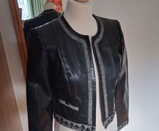 Glamerous Joseph Ribkoff Faux Leather Embellished Jacket 10