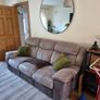 DFS 3-seater couch-power recliner+armchair +footstool Image 5