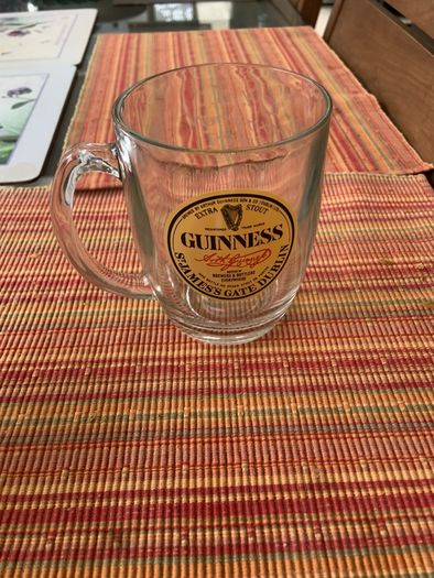 guinness beer clear heavy glass