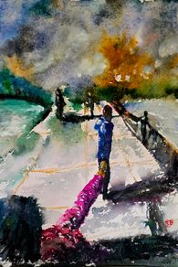 letting go watercolour