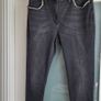 M&S black mix soft stretchy skinny jeggings Sz 16UK Image 2