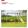 Wooden Swingset with slide Image 3