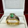 Emerald & Natural Zircon Ring Image 3