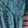 dress mexx teal pattern kimono style summer dress size 12 Image 7