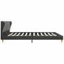 Bed Frame Dark Grey Burlap 150x200 cm Image 4