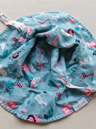 Flapjack Kids Reversible Sun Hat Size 1 to 2Y  UPF 50 Safari