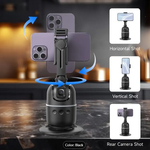P03 Facial Tracking Tripod - 360 Rotating with Anti-Shake Mount Smartphone Holder