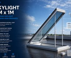 NEW- Aluminum Skylight Window with Wind & Rain Sensor (Double Glazed)