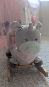 Plush Wooden Unicorn Rocking Horse / Baby Rocker Seat