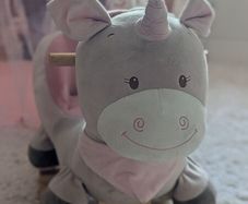 Plush Wooden Unicorn Rocking Horse / Baby Rocker Seat