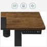 Electric Desk 140 x 60 cm Height-adjustable desk, electric, infinitely adjustable, spliced top, 4 height stored, cloth bag, Image 3