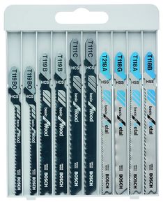 Bosch Professional 10-Piece Basic for Wood and Metal Jigsaw Blade Set (for Wood and Metal, Accessories for Jigsaws)
