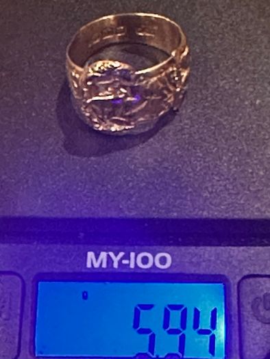 18ct Gold Buckle Ring - Size K