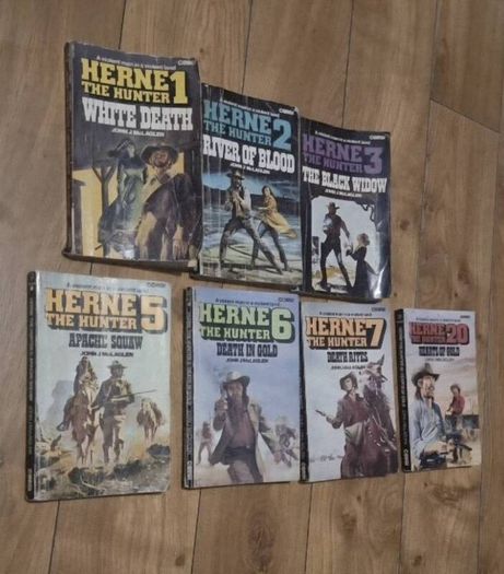 Herne the Hunter. 1980's Corgi Western books. Job lot of seven books
