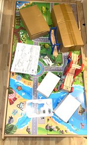 Squirrel Play Wooden Train Set Table