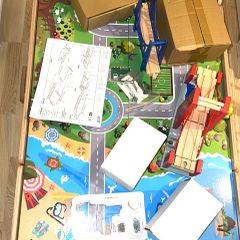Squirrel Play Wooden Train Set Table