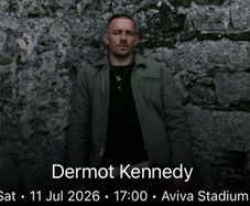 Dermot Kennedy front standing Saturday night ticket