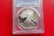 US 1989 S Proof Silver Eagle Dollar.90%Silver.Slabbed.Gem BU.Graded PR68DCAM.