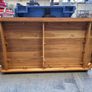 Solid Oak Dining Table with Removable Glass Top Image 7