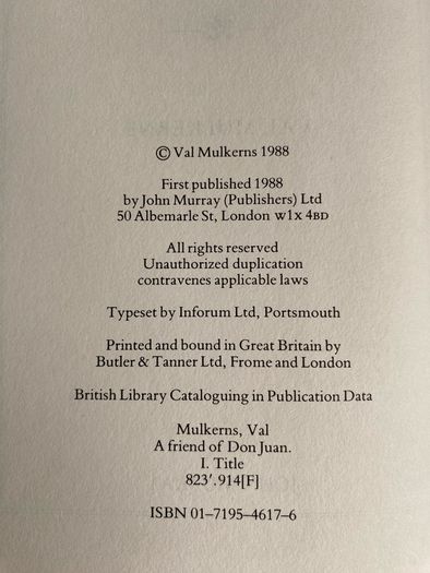 Val Mulkearns - A Friend of Don Juan