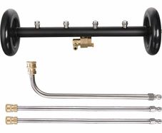 Dual-Function Undercarriage Cleaner,Surface Cleaner for Pressure Washer, 16 Inch, Underbody Car Wash Water Broom with 3 Pieces Extension Wand, 4000 PSI