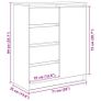 Sideboard with Drawers White 71x35x84 cm Image 8