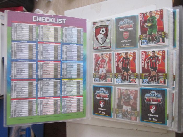 Topps Match Attax Premier League 2015/16 Season Incomplete Collector Binder