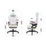 Huzaro Force 4.6 White Mesh RGB Smart Gaming Chair with Footrest - Bluetooth App & Remote Control Image 4