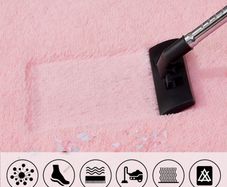 Pink non slip fluffy rug
