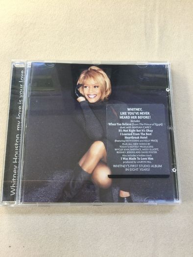 whitney houston my love is your love cd hits with promo sticker 90s vocal rnb dance pop