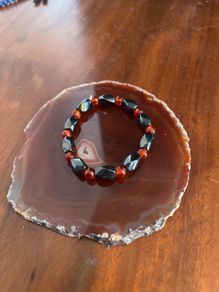 beads ladies cornelian and hamitite bracelet