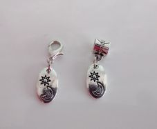 Sun Moon Charm - Pandora Style / Lobster Clasp