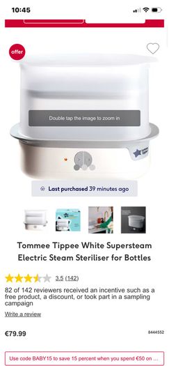 Electric steam steriliser