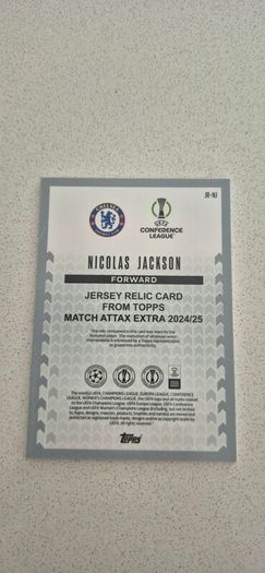Match Attax Extra 24/25 Nicolas Jackson Jersey Relic Card