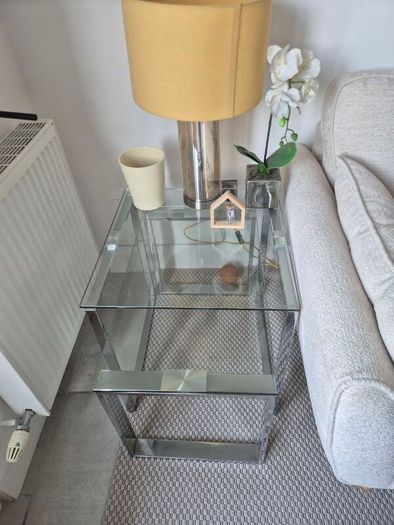 Glass nested side tables