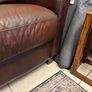Brown 3 Seater leather couch Image 6
