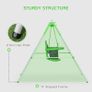Kids Swing, Steel Nursery Swing, with Seatbelt, High Support Back, Front Guard, for Ages 6-36 Months - Green Image 6