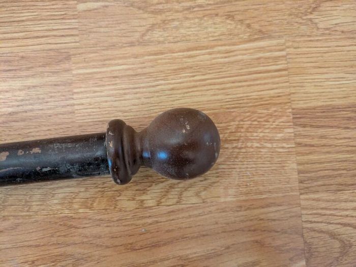 Curtain Rail - brown wood - Free to Collect