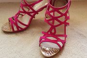 Pink lazercut BIBA heels
