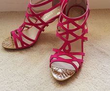 Pink lazercut BIBA heels
