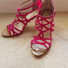 Pink lazercut BIBA heels