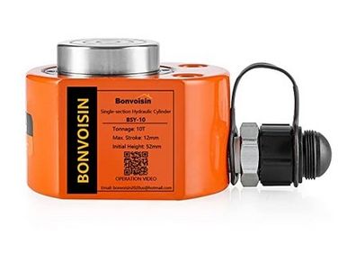Bonvoisin Single, Portable Low Height Hydraulic Cylinder, FPY-10, 10t, 10mm stroke