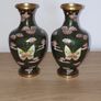2 enamelled vases with butterflies Image 4
