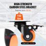 Caster Wheels, 5.1 cm Swivel Plate Casters, Set of 4, with Security Dual Locking No Noise PVC Wheels, Heavy Duty 68 kg Load Capacity Per Caster Image 3