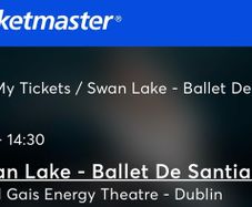 Swan lake  Ballet Bord Gais Saturday 22 @ 1430pm