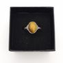 925 Vintage Sterling Silver And Tigers Eye Ring Image 10