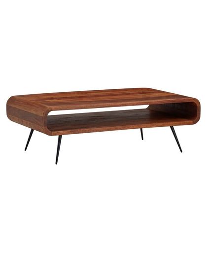 Sheesham Wood Coffee Table with Storage Shelf.