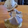 Vintage Porcelain figurine girl holding cat Image 5