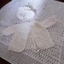 baby white crochet blanket ,jacket, and hat new Image 2