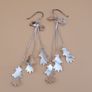 Sterling 925 Silver Cascading Leaf Drop Earrings Image 4